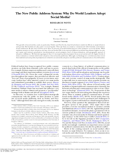 ﻿سیستم جدید آدرس عمومی: چرا رهبران جهان از رسانه های اجتماعی استفاده می کنند؟