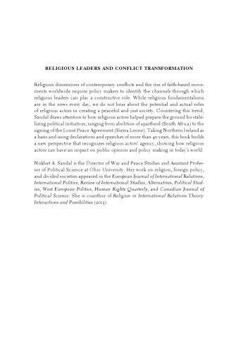 ﻿رهبران مذهبی و تحول درگیری: ایرلند شمالی و فراتر از آن