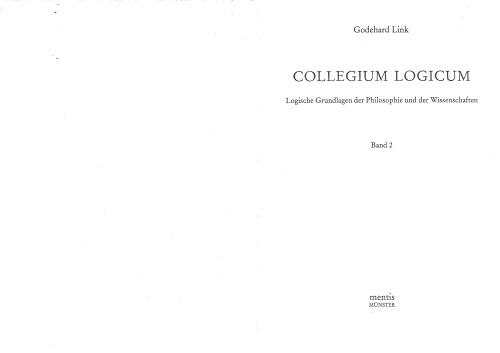 Collegium Logicum 2. مبانی منطقی فلسفه و علوم