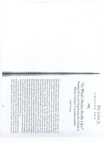 ﻿پس مکزیک واقعاً چگونه است؟ قاب بندی محلی، مذاکره جهانی در Y tu mamá también اثر آلفونسو کوارون