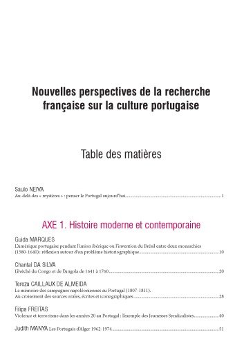 ﻿دیدگاه های جدید تحقیقات فرانسوی در مورد فرهنگ پرتغالی