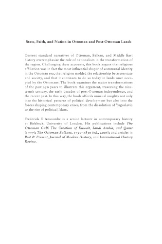 ﻿دولت، ایمان و ملت در سرزمین های عثمانی و پسا عثمانی