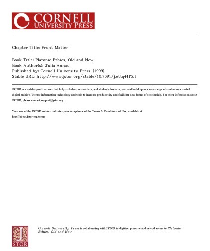 اخلاق افلاطونی ، قدیمی و جدید