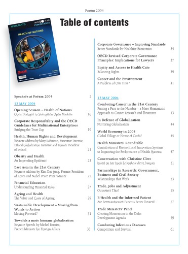 ﻿انجمن OECD 2004: نکات برجسته انجمن.