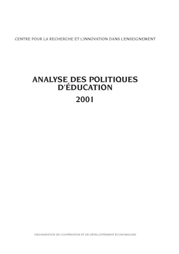 ﻿Analyse des politiques d’Education: 2001