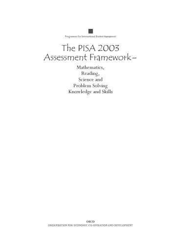 ﻿چارچوب ارزیابی PISA 2003: ریاضیات، خواندن، علوم و دانش و مهارت های حل مسئله