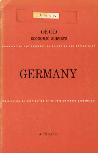 ﻿بررسی های اقتصادی OECD: آلمان 1968.