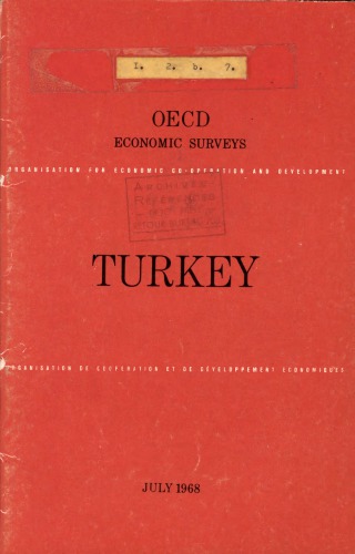 بررسی های اقتصادی OECD: ترکیه 1968.