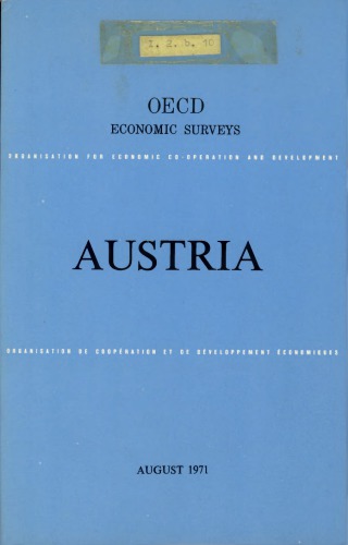﻿بررسی های اقتصادی OECD: اتریش 1971.