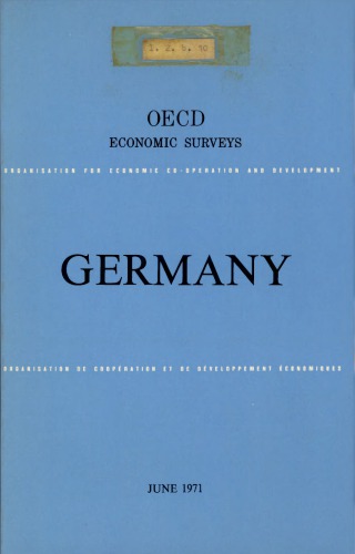 ﻿بررسی های اقتصادی OECD: آلمان 1971.