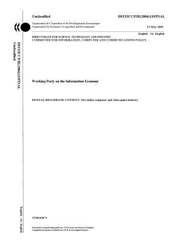 ﻿محتوای باند پهن دیجیتال: صنعت آنلاین رایانه و بازی های ویدیویی