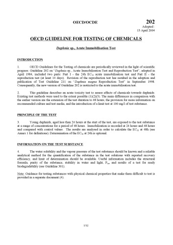 ﻿تست شماره 202: Daphnia sp. تست بی حرکتی حاد