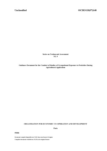 ﻿سند راهنمای انجام مطالعات مواجهه شغلی با آفت کش ها در طول کاربرد کشاورزی.