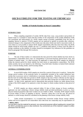 ﻿دستورالعمل های OECD برای آزمایش مواد شیمیایی