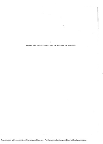 ﻿کارکردهای حیوان و رویا در ویلیام پالرن [پایان نامه]