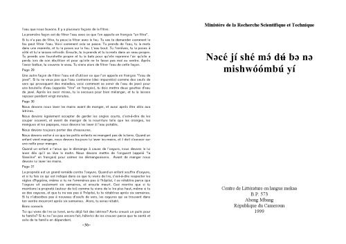 ﻿Nécé jí shé mə́ dʉ́ bə ne mishwóómbú yí