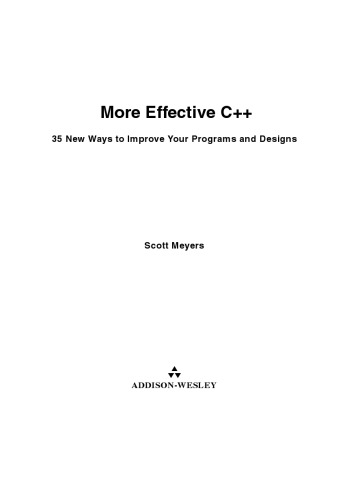 ﻿موثرتر C++ 35 روش جدید برای بهبود برنامه ها و طراحی های خود