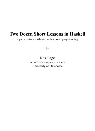 ﻿دو دوجین درس کوتاه در پرسش و پاسخ هاسکل