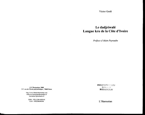 ﻿Dadjriwalé: زبان کرو ساحل عاج