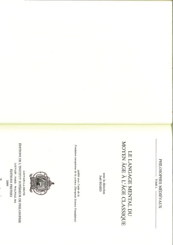 ﻿زبان ذهنی از قرون وسطی تا عصر کلاسیک