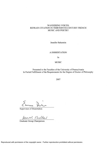 ﻿صداهای سرگردان: از نقل قول در موسیقی و شعر فرانسوی قرن سیزدهم خودداری کنید