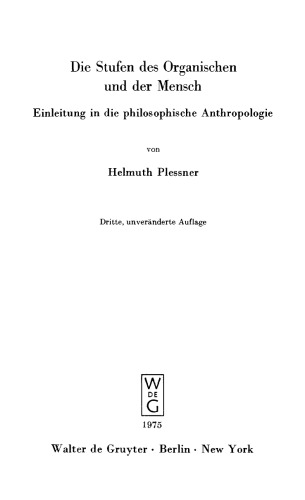 مراحل آلی و انسان. معرفی انسان شناسی فلسفی