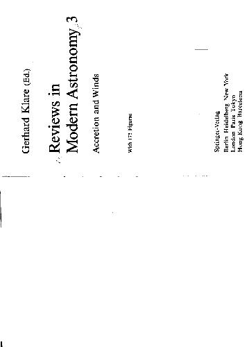 بررسی در ستاره شناسی مدرن 3-accretion and wind