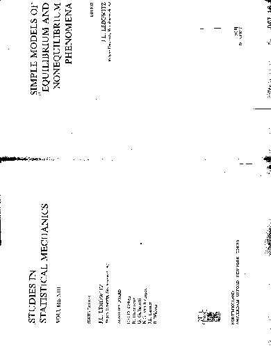 ﻿مدل های ساده پدیده های تعادل و عدم تعادل