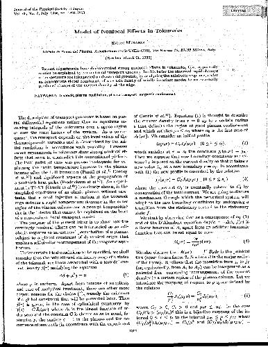 ﻿اثرات غیر محلی در TOKAMAK