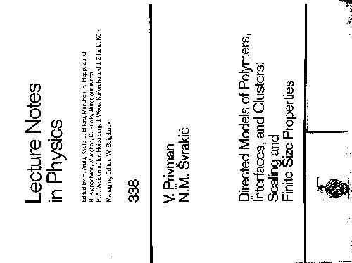 مدل های مستقیم پلیمرها ، رابط ها و خوشه ها ؛ مقیاس بندی و خواص اندازه محدود