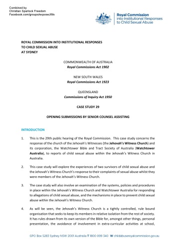 ﻿کمیسیون سلطنتی استرالیا تحقیقات شاهدان یهوه