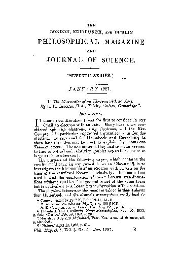 سینماتیک الکترون با محور