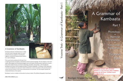 ﻿دستور زبان کامباتا (اتیوپی). بخش 1: واج شناسی، ریخت شناسی اسمی و پیش بینی غیرکلامی