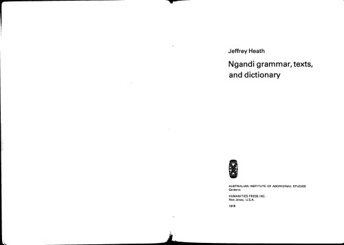 ﻿دستور زبان ، متون و فرهنگ لغت نگاندی