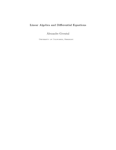 جبر خطی و معادلات دیفرانسیل