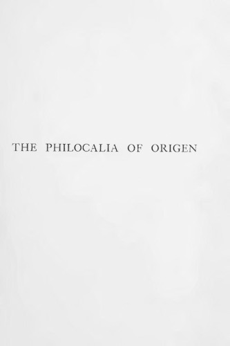 ﻿Philocalia of Origen