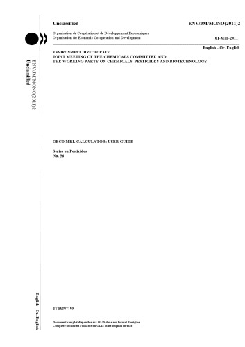 ﻿ماشین حساب OECD MRL: راهنمای کاربر.