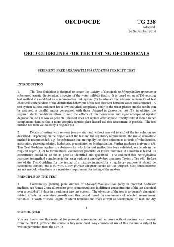 ﻿تست شماره 238: تست سمیت میریوفیلوم اسپیکاتوم بدون رسوب.