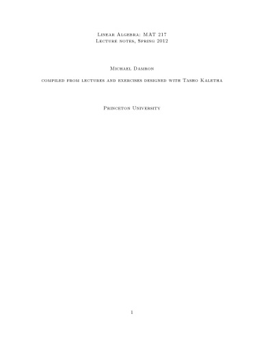 ﻿جبر خطی: MAT 217 (بهار 2012)