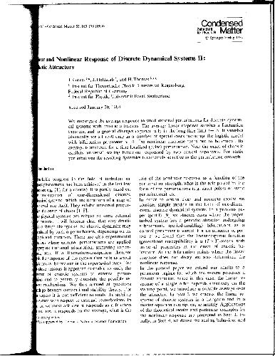 ﻿پاسخ خطی و غیرخطی (جاذب ها)