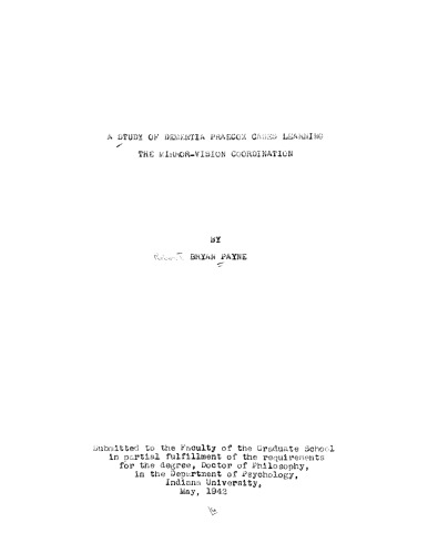 ﻿مطالعه موارد زوال عقل پراکوکس یادگیری هماهنگی بینایی آینه