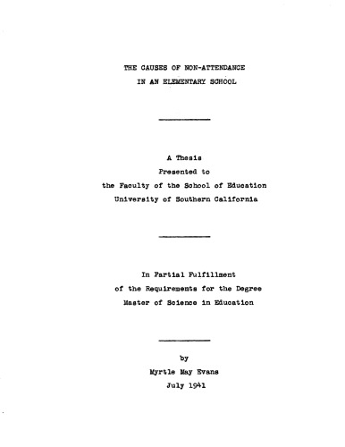 علل عدم حضور در مدرسه ابتدایی