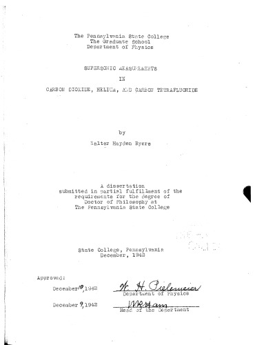 اندازه گیری های Supersonic در دی اکسید کربن ، هلیوم ، و متابول کربن