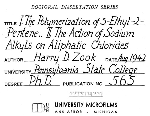 ﻿بخش اول. پلیمریزاسیون 3-اتیل-2-پنتن. قسمت دوم. اثر آلکیل سدیم بر کلریدهای آلیفاتیک