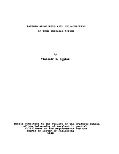 ﻿عوامل مرتبط با ترک پوست سیب های یورک امپریال