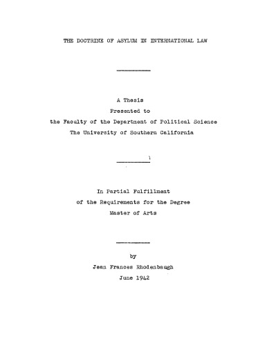 ﻿دکترین پناهندگی در حقوق بین الملل