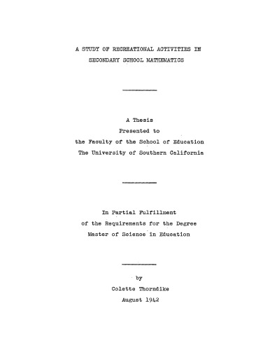 ﻿بررسی فعالیت های تفریحی در ریاضیات دوره متوسطه