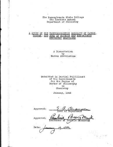 ﻿مطالعه تحرک الکتروفورتیک کربن، پنبه و پشم در محلول های شوینده آبی و غیرآبی