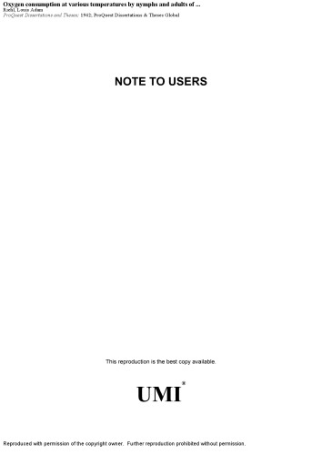﻿مصرف اکسیژن در دماهای مختلف توسط پوره ها و بالغین ملخ، Melanoplus differentialis (توماس)
