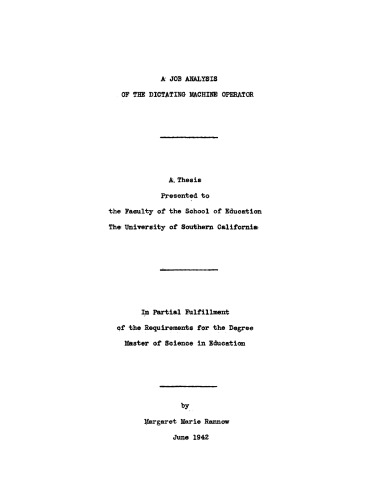 ﻿تجزیه و تحلیل شغل اپراتور ماشین دیکته